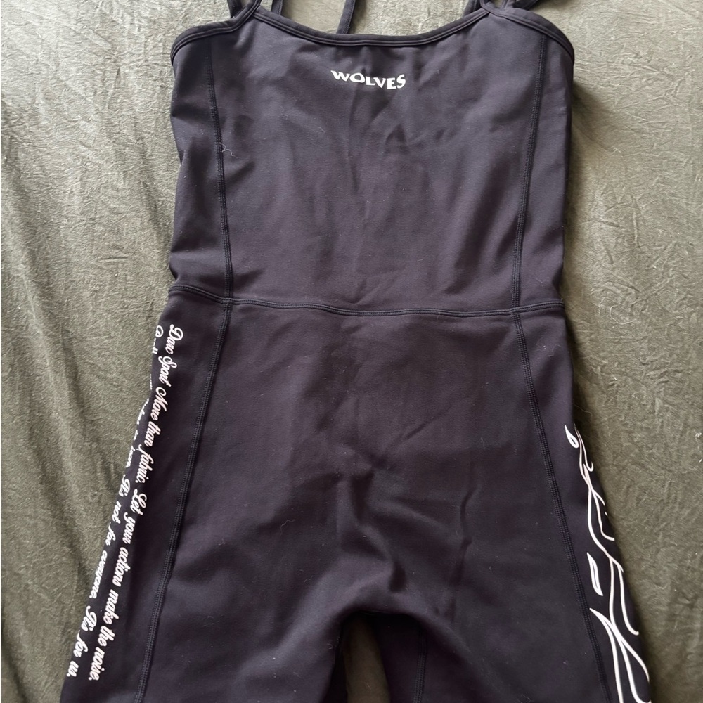 Wolves Black Sleeveless Jumpsuit